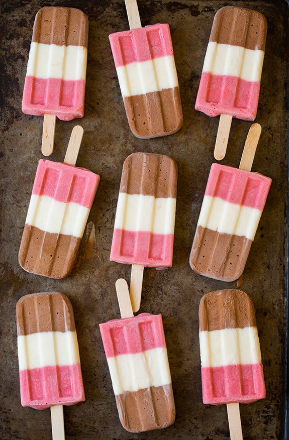 Neapolitan Popsicles – Cooking Elegant