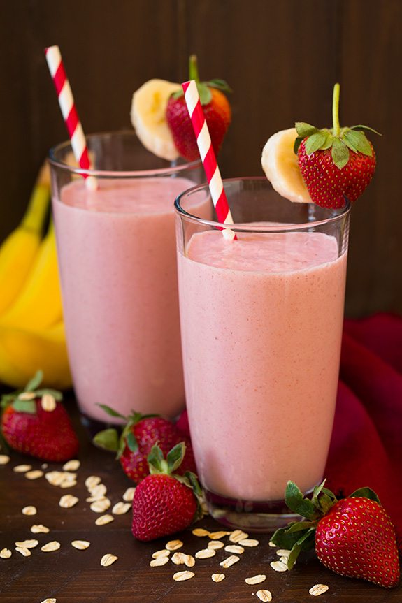 Strawberry Banana Oat Smoothie – Cooking Elegant